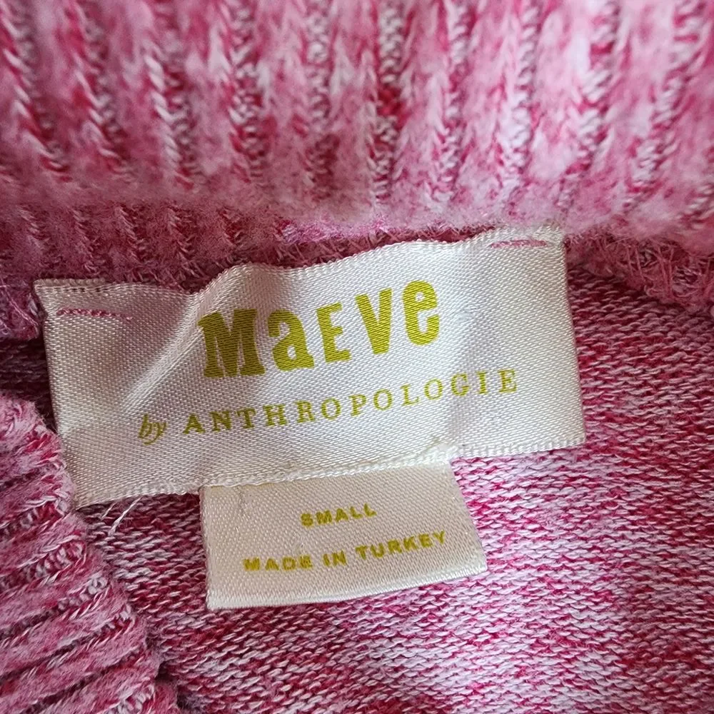 Maeve Anthropologie Sweater Women's Small‎ Turtle Neck Long Sleeve Pink